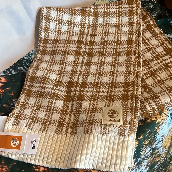Timberland Plaid Check Classic winter Scarf NWT - Picture 4 of 4